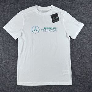 Mercedes Benz AMG Petronas Formula One F1 Men's White T Shirt Small 100% cotton